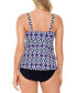 Swim Solutions 259009 Jewels Printed Tummy Control One-Piece Swimsuit Size 10