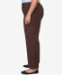 ფოტო #3 პროდუქტის Plus Size Autumn Weekend Micro Suede Flat Front Average Length Pants
