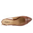 Фото #8 товара Trotters Halsey T2123-215 Womens Brown Leather Slingback Flats Shoes 5.5