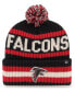 ფოტო #1 პროდუქტის Men's Black Atlanta Falcons Bering Cuffed Knit Hat with Pom