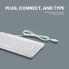 Фото #6 товара Perixx PERIBOARD-409 Mini Wired Keyboard - USB - US English Layout - Piano Black Finish - 315x147x20mm Dimension