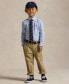 Toddler and Little Boys Striped Cotton Poplin Shirt