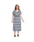 Фото #2 товара Plus Size TENCEL Fiber V-Neck Midi Dress