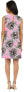 NIC+ZOE 241242 Womens V-Neck Floral Sleeveless Shift Dress Multi Size Medium