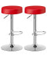 Set of 2 Round Bar Stool Adjustable Swivel Pub Chair