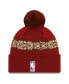 Men's Wine Cleveland Cavaliers 2023/24 City Edition Cuffed Pom Knit Hat