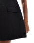 Фото #3 товара Heiress Beverly Hills premium structured cap sleeve pocket detail a-line mini dress in black