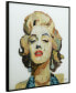 Фото #6 товара Marilyn, John Audrey Reverse Printed Art Glass and Anodized Aluminum Frame Glass Wall Art, 24" x 24" x 1"