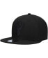 ფოტო #2 პროდუქტის Men's Milwaukee Bucks Black On Black 9FIFTY Snapback Hat