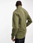 GANT shield logo half zip sweatshirt in khaki tan