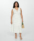 ფოტო #6 პროდუქტის Women's Bow Striped Dress