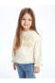 Фото #1 товара Bisiklet Yaka Çiçekli Kız Bebek Sweatshirt