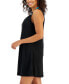 Фото #3 товара Women's O-Ring Textured Tank Top Cover-Up Dress