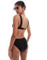 Фото #4 товара Accessorize high waist bikini glitter bottom in black