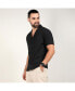 ფოტო #5 პროდუქტის Men's Charcoal Black Self-Design Striped Shirt