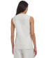 Фото #2 товара Women's Linen-Blend Collarless Vest