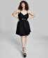 Фото #1 товара Trendy Plus Size Lace-Corset Scuba Dress
