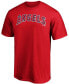 Фото #3 товара Men's Red Los Angeles Angels Official Wordmark T-shirt