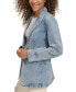 ფოტო #8 პროდუქტის Women's Cotton Denim Blazer
