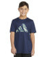 ფოტო #1 პროდუქტის Big Boys Short-Sleeve Pebble Camo Logo Graphic T-Shirt