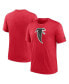 Фото #2 товара Men's Heather Maroon Atlanta Falcons Rewind Logo Tri-Blend T-shirt