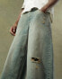 ASOS DESIGN super wide leg jeans in heavy tinted wash