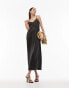 Topshop cami slip dress with cut out detailing in black