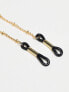 ASOS DESIGN sunglasses chain with dot dash design in gold tone