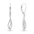 Decent silver earrings with zircons EA894W