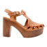 Фото #1 товара Sbicca Rosarito Huarache Block Heels Womens Beige Casual Sandals PS156-282