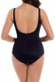 Фото #4 товара Miraclesuit 278175 Women's Oceanus Tummy Control One Piece Swimsuit, Black, 10DD