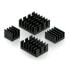 Фото #2 товара Set of heat sinks for Raspberry Pi - with heat transfer tape - black - 4pcs.