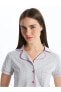 Фото #3 товара Пижама LCW DREAM Shirt Collar Short-Sleeve