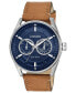 ფოტო #1 პროდუქტის Drive from Citizen Eco-Drive Men's Brown Leather Strap Watch 42mm