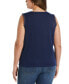 Фото #2 товара Plus Size Crochet Trim Sleeveless Top