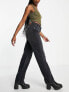 ONLY Dad wide straight leg jeans in washed black