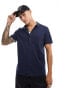 ASOS DESIGN jersey shirt in navy