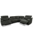 Фото #2 товара Sebaston 6-Pc. Fabric Sectional with 2 Power Motion Recliners and 2 USB Consoles, Created for Macy's