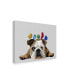 Фото #2 товара Fab Funky English Bulldog and Birds Canvas Art - 15.5" x 21"