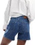 Фото #1 товара Object a-line denim shorts in medium blue