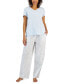 Women's Woven Drawstring Pajama Pants, Created for Macy's