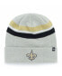 Фото #1 товара Men's Gray New Orleans Saints Monhegan Cuffed Knit Hat