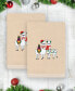 Фото #2 товара Christmas Llamas Embroidered Luxury 100% Turkish Cotton Hand Towels, 2 Piece Set