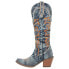 Фото #3 товара Dingo Texas Tornado Denim Embroidered Snip Toe Cowboy Womens Blue Casual Boots