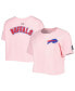 ფოტო #1 პროდუქტის Women's Pink Buffalo Bills Cropped Boxy T-shirt