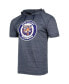Фото #3 товара Men's Navy Detroit Tigers Space-Dye Raglan Hoodie T-shirt