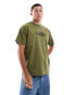 Levi's x ASOS exclusive t-shirt with embroidered retro chest logo in khaki