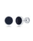 ფოტო #1 პროდუქტის Mens Stainless Steel 10mm Carbon Fiber Stud Earrings