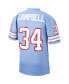 Фото #4 товара Men's Earl Campbell Light Blue Houston Oilers 1980 Authentic Throwback Retired Player Jersey
