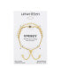 ფოტო #2 პროდუქტის Gold Flash-Plated Genuine White Quartz Evil Eye Multi-Strand Adjustable Bolo Bracelet